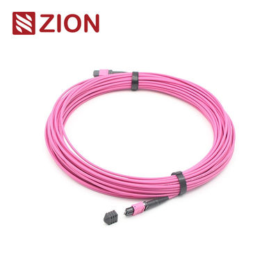 12 Fibers MTP Female To MTP Female OM4 3.0mm LSZH MTP Patch Cord Custom Meters