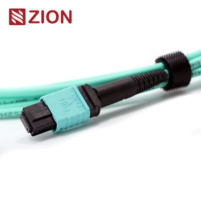 24 Fibers MTP Female To MTP Female OM3 3.0mm LSZH MTP Patch Cord Custom Meters