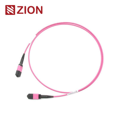 24 Fibers MPO Female To MPO Female OM4 3.0mm LSZH MPO Patch Cord Custom Meters