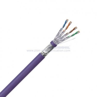 F/FTP Shielded CAT6A Cable with 23 AWG Bare Copper and PVC CMR Jacket for High-Speed Networking
