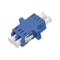 LC UPC DX Asymmetric Welding Fiber Optic Adapter With Flange Optical Coupler