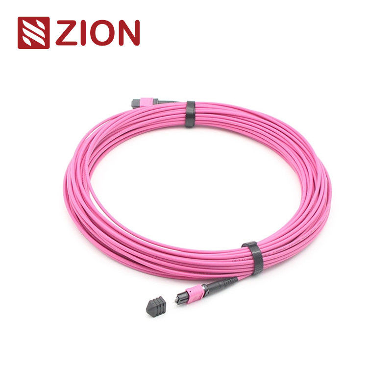 12 Fibers MTP Female To MTP Female OM4 3.0mm LSZH MTP Patch Cord Custom Meters