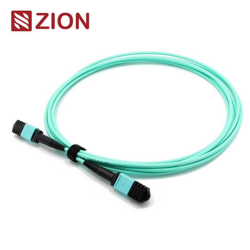 12 Fibers MTP Female To MTP Female OM3 3.0mm LSZH MTP Patch Cord Custom Meters