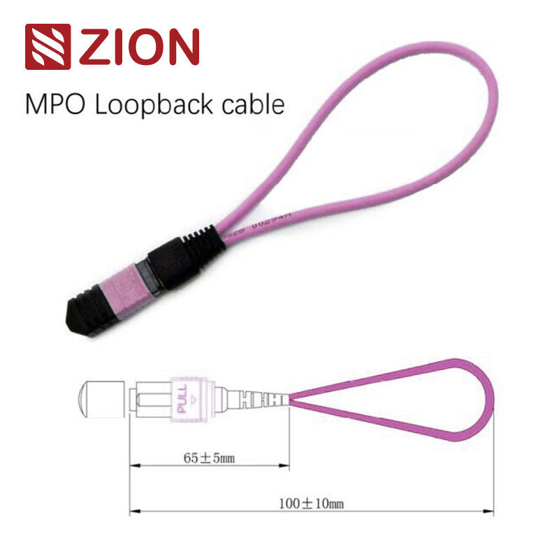 12 Fibers MPO OM4 Fiber Optic Loopback Module /Cable