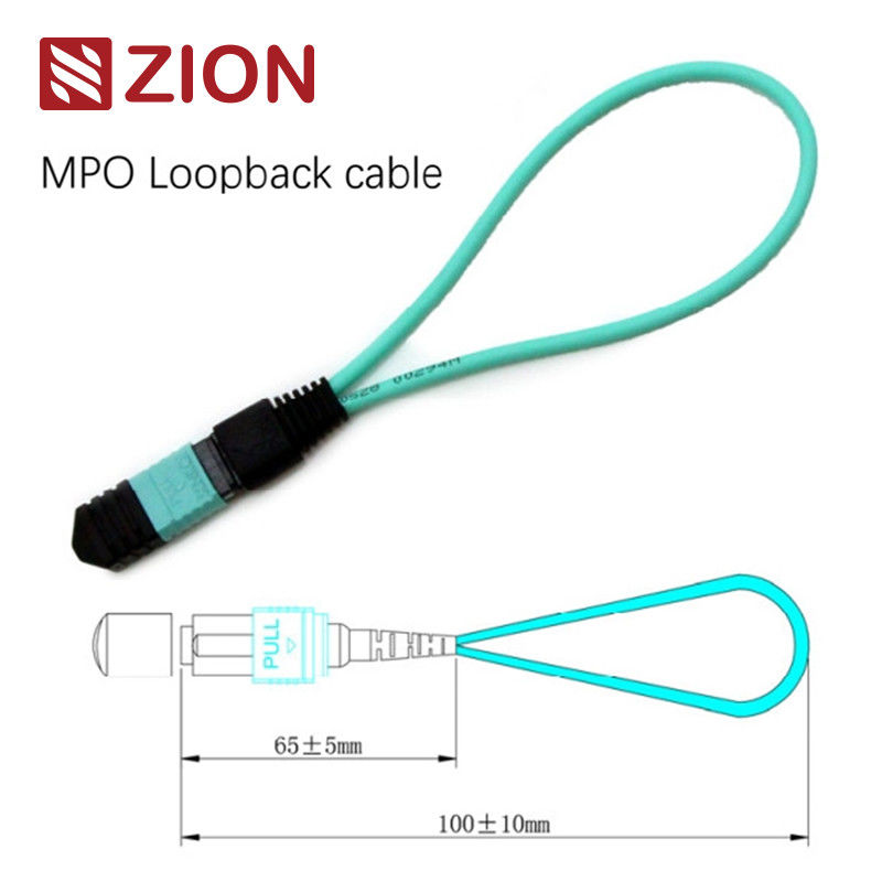 12 Fibers MPO OM3 Fiber Optic Loopback Module /Cable