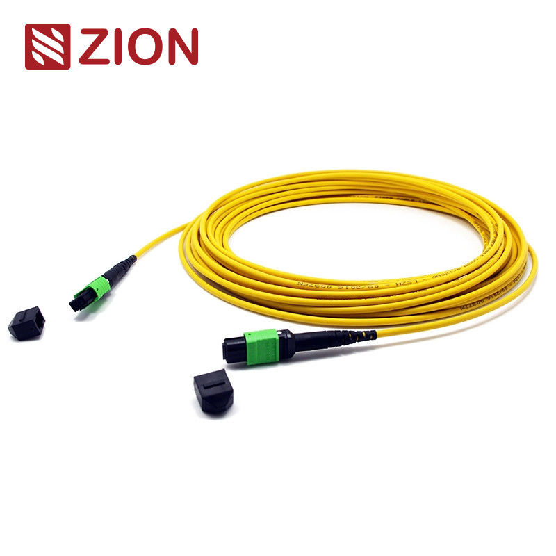 24 Fibers MPO Female To MPO Female Singlemode 3.0mm LSZH MPO Patch Cord Custom Meters