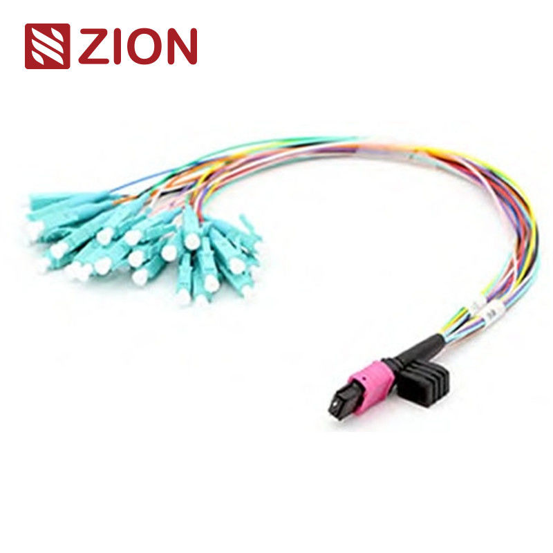24-fiber MPO to LC Fan-out Patch Cable 0.9mm Diameter 30-35cm Length for High-Density Data Centers