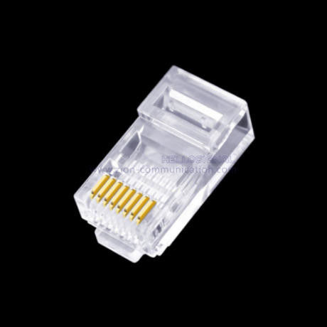 Cat6 Plug RJ45 Connector with 8P8C Phosphor Bronze Contacts and Gold Plated Modular Plug