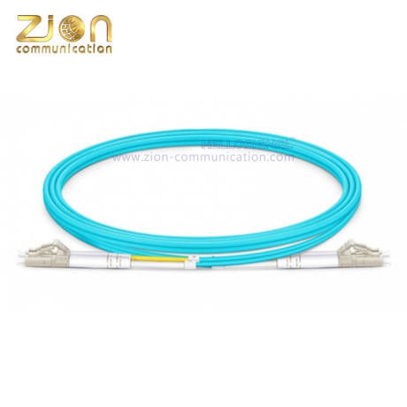 LC/UPC to LC/UPC Duplex OM4 Multimode Fiber Optic Patch Cord with PVC Jacket