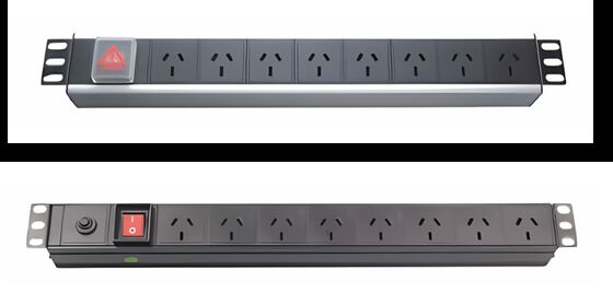 ZION Standart Rack PDU, 1U Form Factor Alüminyum Konut ve Veri Merkezleri için 60kg Yükleme Kapasitesi
