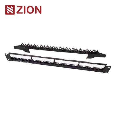 Katlanır Kablo Yöneticili 1U 24 Bağlantı Noktalı Korumalı Boş Patch Panel